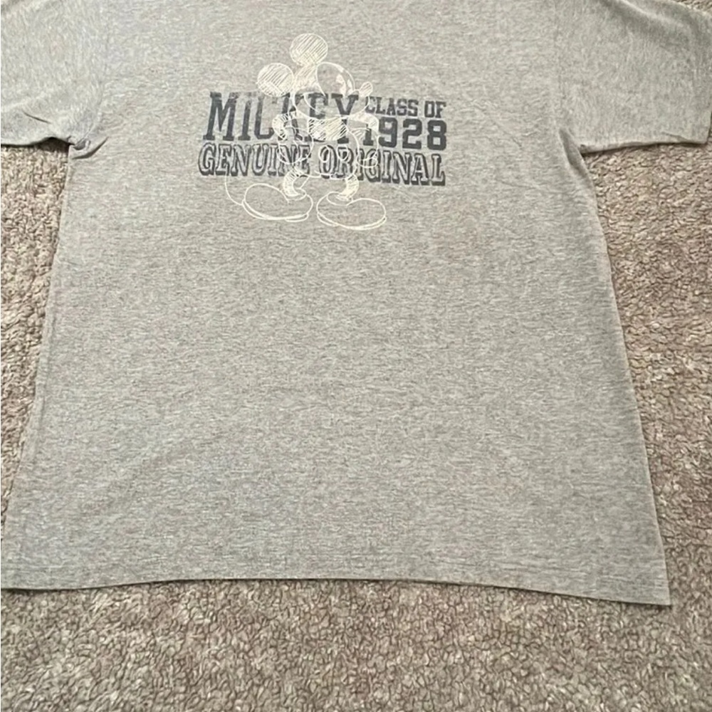 Gray Mickey Mouse Graphic T-Shirt